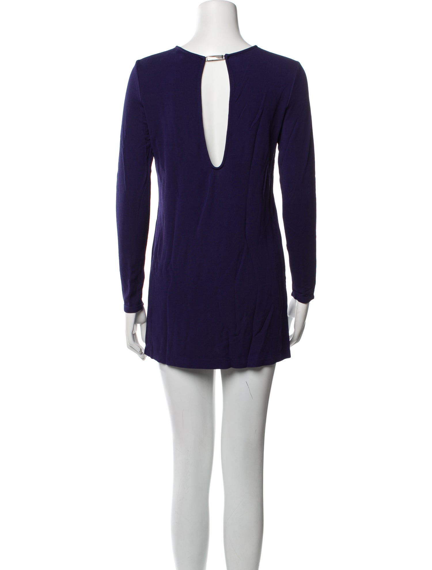 Halston Heritage Crew Neck Mini Dress